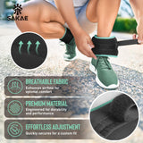 Aerobic Step Platform Set with Ankle Weights & Measuring Tape, Exercise Steppers for Home Gym Exercise Fitness, Adjustable Height 2 Level Risers Workout Step Platform Trainer, Green Black
