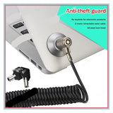 N94R Laptop Computer Lock Laptop Lock Anti-Theft Lock Universal Retractable Spring Rope Steel Cable Key Computer Lock