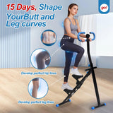Stair Stepper for Home Gym, Foldable Vertical Climber Workout Machine, Full Body Cardio Machine with Adjustable Handles, LCD Monitor (Black)