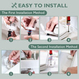 Toilet Seat Elongated, Slow Close Hinges, Four Non-Slip Bumpers, Easy to Install and Clean, Durable Plastic, White – Two Sets of Mounting Parts Included