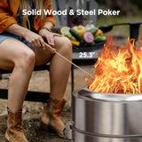 Smokeless Firepit, 19 Inch Fire Pit for Camping with Patented Technology, Portable Fire Pit for Outside | Wood Burning Ciays