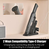 PROMOMO Handheld Vacuum Cordless, Lightweight 1.4lb with Powerful Suction, Charging Dock, Single Touch Empty and Detachable Dust Cup, Portable Mini Car Vac for Home Office and Pet Hair (Dark Grey)