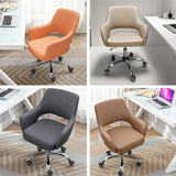 Leather Desk Gaming Chairs with Wheels Home Office Chair Ergonomic with Arms Upholstered Executive Task Chair Swivel Rolling Vanity Chairs for Office,Study,Bedroom(Khaki)