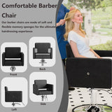 LOUVIXA Barber Chair for Hair Stylist, Height Adjustable Hydraulic Hair Salon Chair, 360 Degrees Rotation, Multi-Function Shampoo Chair for Salon Home Barbershop, Black