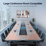 Conference Speaker and Microphone - Bluetooth Speakerphone with Daisy Chain, 360° Omnidirectional Voice Pickup, Echo & Noise Cancellation, Support Wireless Dongle, USB Connection, for Meeting Room