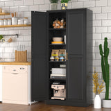 Polup Pantry Cabinet, 71" Tall Metal Storage Cabinet with Doors and Shelves