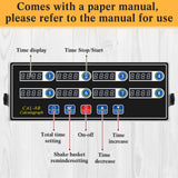 Relaxweex 1 Pack Commercial 8 Channel Digital Kitchen Timer, Multi-Countdown Timer with Loud Alarm & Large LCD Display, Wall Mount or Countertop for Restaurant, Fry Station, Baking & Lab Use