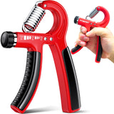 FitBeast Grip Strengthener Forearm Strengthener, Adjustable Hand Grip for Strength Training & Rehabilitation, 10-132 lbs Resistance, Ideal for Athletes and Physical Therapy (1 Piece Red) FitBeast