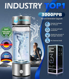 New Upgrade Hydrogen Water Bottle Generator【Industry TOP - 24-Hour Hydrogen Lock】【NO.1 Double Hydrogen Content】| 0 Chlorine & 0 Ozone | 100% Leak-Proof Seal, Sports Hydrogen Water Bottle for Gym