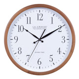 La Crosse Technology Atomic Analog Wall Clock, Wood, 12.80" (404-50447)