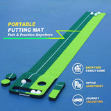 SENSECLUB Indoor Putting Green Game, Foldable Putting Mat Golf Game Set, Golf Gifts for Men - 1x8 Ft