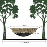 Night Cat Camping Hammock Tent: Lightweight Portable 4 in 1 Hammock with Rain Tarp and Mosquito Net for Hiking Jungle Outdoor Camouflage