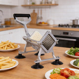 Hakka French Fry Cutter, Commercial Vegetable Chopper Potato Slicer Stainless Steel French Fries Machine with Suction Feet for Patatoes/Carrots/Cucumbers, including 3 Blades(1/4", 3/8",1/2")