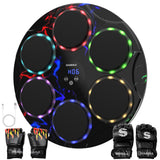 Music Boxing Machine with Boxing Gloves - Wall Mounted Punching Machine for Adults & Kids, 9-Speed Punch Game, Wall Boxing Punching Pad, Upgrade Gifts for Boys Age 6+ (Lightning)