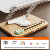 BYMECOST Acrylic Book Stand for Reading, 360°Rotating Book Holder, White