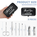 Therwen 24 Sets Mother's Day Gift Manicure Set Stainless Steel Nail Clippers 8 in 1 Grooming Nail Kit Employee Appreciation Gift Professional Pedicure Tool for Women Coworker Personal Care(Black)