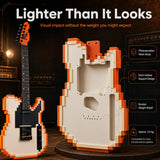 Mojolnir 8-Bit Stage-T Pixel Electric Guitar, Original Inspired Design, Semi-Hollow Lightweight Build, Custom MTL-50 Alnico Pickups, Brass Compensated Bridge, Premium Hardshell Case Included