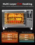 XL Pro Air Fryer Toaster Oven with Grill Combo | 2X More Even, 142 Presets, 50-500F, Smarter Probe, PFAS Free, 30QT, Stainless Steel Nuwave