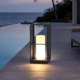 MVBT 17" Tall Solar Floor Lamp, 3000K LED Solar Lanterns Outdoor Waterproof, Modern Outdoor Lights for Patio, Large Pathway Lights Solar Powered, Dusk to Dawn Floor Lamps for Yard Pathway Garden Porch