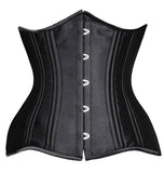 SHAPERX Women 24 Double Steel Boned Longline Heavy Duty Waist Training Corsets Body Shaper,SZ1971-Black-L