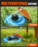 Upgraded Gas Weed Eater, 52CC Weed Wacker Gas Powered, 2-Cycle Engine String Trimmer Easy Start Comfortable Handle and Double Shoulder Straps for Garden Lawn Edge Trimming