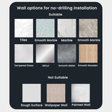 Lae Nuvole Wall Organizer, 2-Pack Clear Adhesive Shelves for Narrow Space