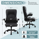 Executive Office Chair,High Back Ergonomic Comfy Desk Chair with Padded Flip-up Armrests and Wheels
