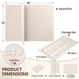 OUKMIC 48" x 36" Foldable Self-Adhesive Felt Bulletin Board, Oatmeal