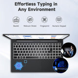 NIMO 15.6" Laptop, Intel 6 Cores I3-1215U 32GB RAM 1TB SSD (Up to 4.4GHz, Beat R5 7520U), 65W Fast PD 180° Viewing Wi-Fi 6 Backlit Keyboard Computer for Business Work Creator Student Study and Home