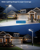 Ofuray OL-8000W Solar Street Lights Outdoor,Ultra High Power Solar Security Flood Lights Parking Lot Lights Commercial Dusk to Dawn,IP67 6500k Led with Remote for Street,Court,Barn
