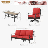 Sophia & William Metal Patio Furniture Set, 4-Piece Outdoor Conversation