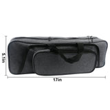 Hikary 43CM/17Inch Fishing Rod Case - Portable Folding Fishing Pole Tackle Storage Bag (gray)