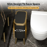Procade 2Pack 4 Gallon Slim Kitchen Garbage Can,Gold Trash Can,White +Black