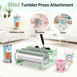 5 in 1 Heat Press Machine 12x15 inch Sublimation Heat Press 360° Swing Away Heat Transfer Digital T-Shirt Pressing with 30OZ 20OZ Tumbler Press