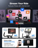 MERACH Recumbent Exercise Bike for Home with 15.6" Display Screen, Smart Bluetooth and Exclusive App Connectivity, Magnetic Stationary Bike for Riders up to 6.3"