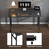 Desk Office Desk 47 inches Folding Table with BIFMA Certification Computer Table Workstation No Install Needed
