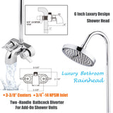 Pyhomestrim Clawfoot Tub Shower Kit,Add On Shower With Bathcock Diverter Faucet and 60" D Type Claw foot Tub Shower Curtain Rod Kit,D-Style Shower Rod and Clawfoot Tub Shower Faucet Set,Chrome Plated