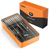 MAD SHARK 2-in-1 Detachable Knife Block & Silverware Organizer, Drawer Knife Holder for 10 Knives, No Knives