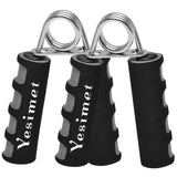 Yesimet 2 Pack Hand Grip Strengthener Set, Forearm Exerciser, Finger Gripper, Grip Strength Trainer,Hand Grip- Soft Foam Hand Exerciser for Quickly Increasing Wrist Forearm and Hand Grips (Black) YESIMET