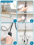 Kitchen Faucets with Pull Down Sprayer,Waterfall Kitchen Sink Faucet,Commercial Utility Stainless Steel Kitchen Faucets,Single Handle Kitchen Sink Faucet with Pull Down Sprayer for 3 Function,Brushed