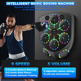Smart Music Boxing Machine for Adults and Kids, Bluetooth Boxing Equipment with Boxing Gloves, Wall Mounted Electronic Punching Machine