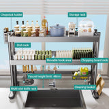 BEBANE Over The Sink Dish Drying Rack, Large-Capacity Space-Saving Kitchen Dish Rack, Adjustable Height, Space Saving, for Dishes, Glasses, Bowls, Cutlery(85cm/33.5in)