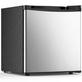 Electactic 1.7 Cu.ft Mini Fridge with Freezer, Compact Refrigerator, Single Reversible Door, Ultra Quiet, Silver