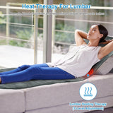 KOCASO Full Body Massage Mat with Heat with Inflatable Head Pillow Electric Vibration Massage Pad Back Massager for Chair 10 Motors 9 Modes 3 Heat Levels Lumbar Pillow for Women Men Home Office Gift