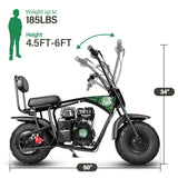 Oryxearth 99CC 4-Stroke Mini Bike, Gas Powered