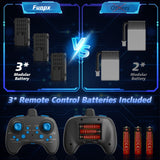 FUNPX Foam RC Airplane with Cool Led Light, 360° Flip and Headless Mode, Remote Control Airplane RC Plane for Kids Adults Aged 6+, RC Flying Toy for Kids, Birthday Gift