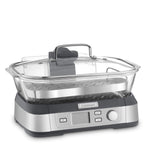 Cuisinart Cookfresh Digital Glass Food Steamer for Cooking, 5-Liter Vegetable Steamer with 5 Pre-Programmed Settings, Keep Warm Function, Audible Alert, Dishwasher-Safe Pot, STM-1000, Stainless Steel