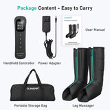QUINEAR Leg Massager for Circulation and Pain Relief, Heating Leg Compression Massager with 3 Modes, Foot and Calf Massager with 3 Intensities 3 Heats - Gift for Mom and Dad