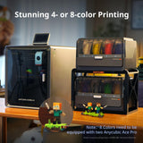 3D Printer, 4 Stunning Multicolor with Anycubic ACE PRO, 600mm/s High Speed and 320℃ Hotend Free-Clog Extruder