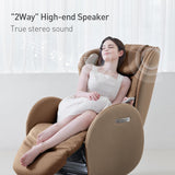 Nouhaus Luna Heated Massage Chair,Full Body Massaging Zero-Gravity Leisure Recliner with Low-Noise 3D Massage and Dual Sound Systems Modern Massage Chairs (Dark Caramel)